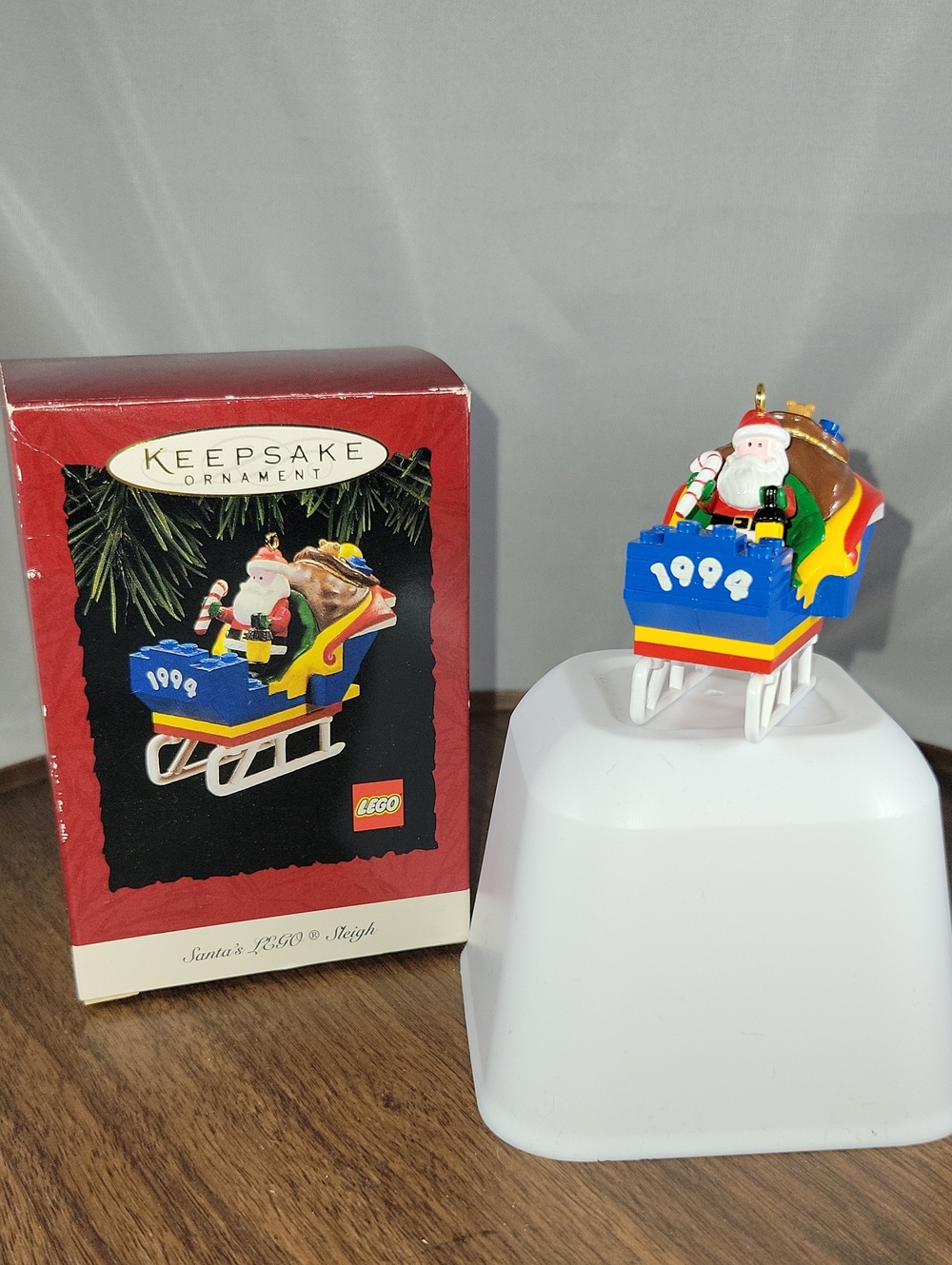 1994 Hallmark Santa's LEGO Sleigh Ornament MIB